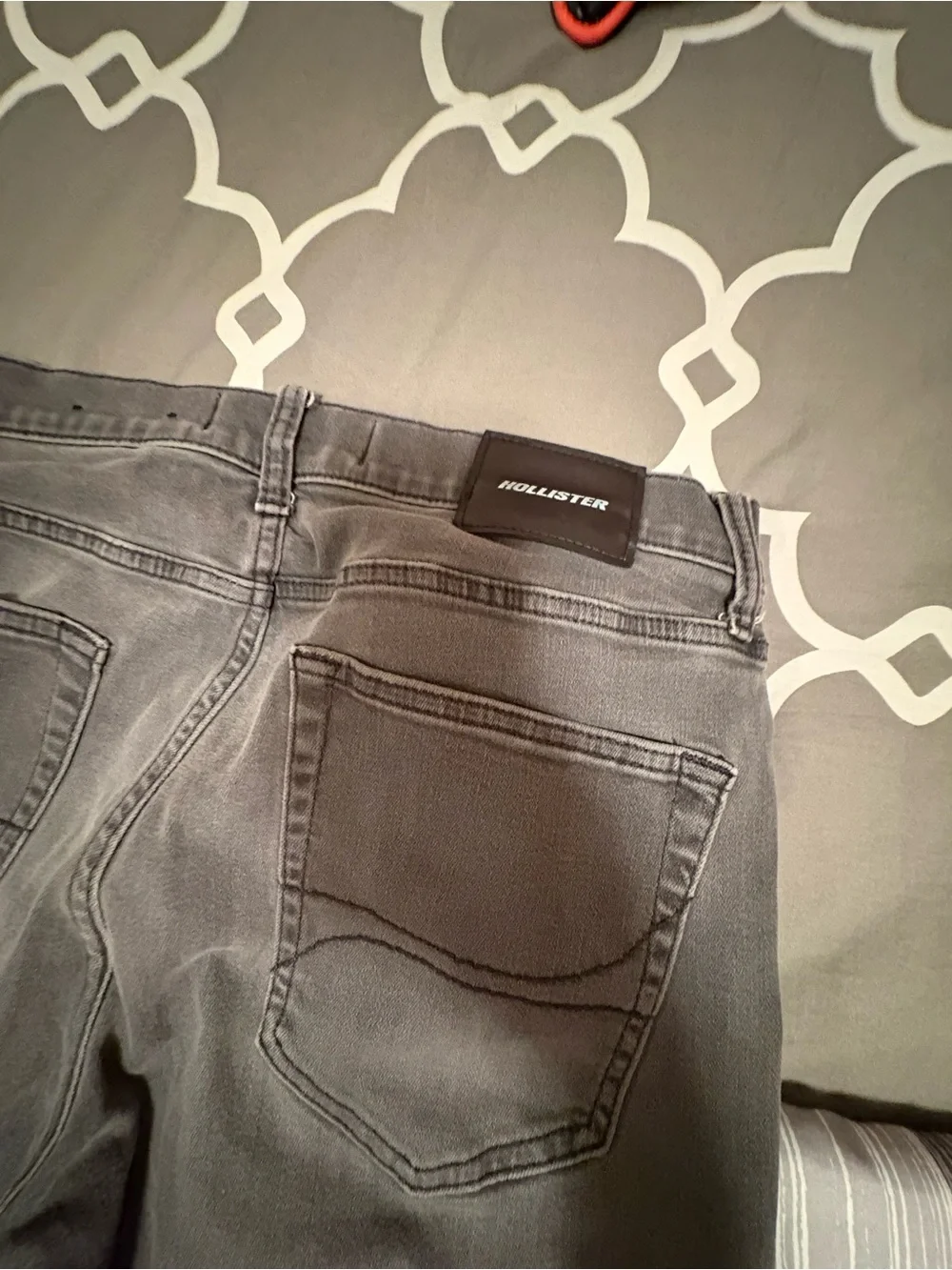 Hollister Men's Slim Gray Wash Jeans